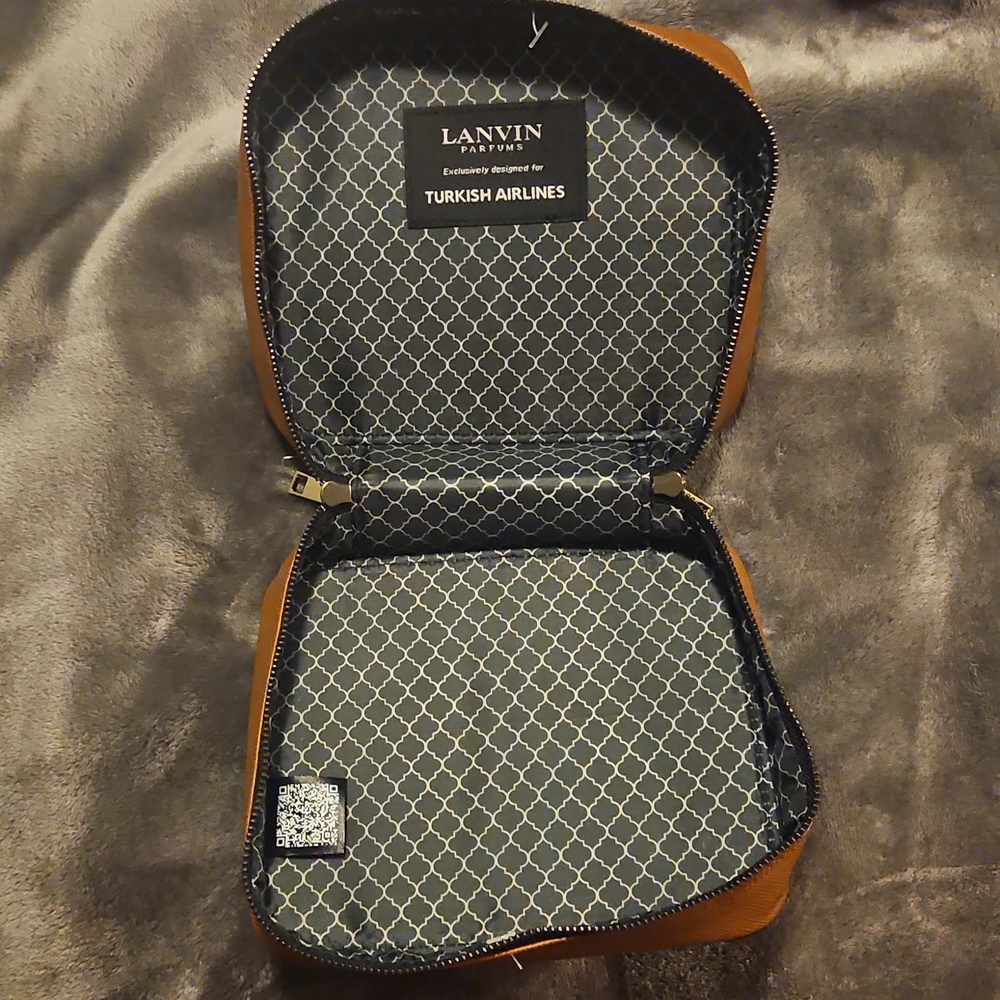 Lanvin Black and Brown Saffiano Toiletry Case - Picture 3 of 6